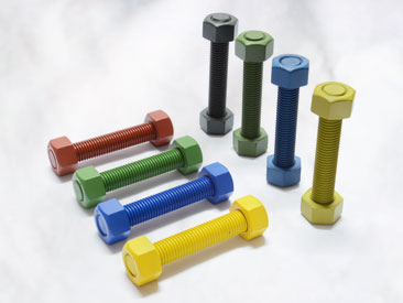 PTFE coated studs, bolts and nuts